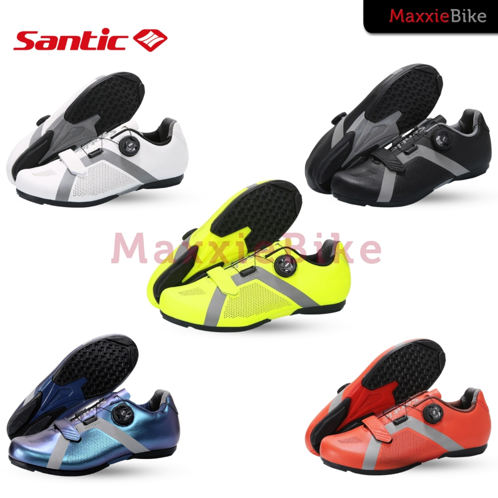 SANTIC Sepatu Sepeda Pria Non Cleat Roadbike Apollo 2.0 S20016 Cycling Non Lock Rotating Buckle Bike