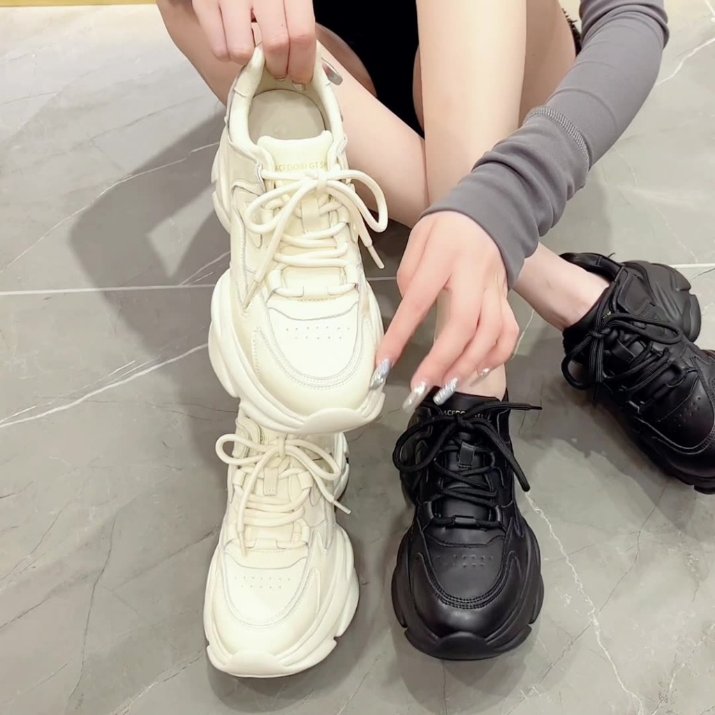 Sepatu Sneakers Perempuan Tinggi Fashion Sneakers Wanita Sepatu Cewek Kasual Korean Style Import SP-