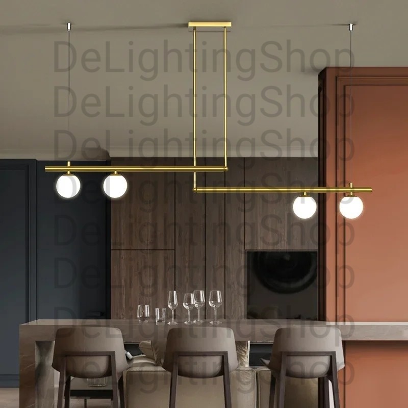 SL267-4 GD LAMPU GANTUNG HIAS MODERN KAFE PANJANG MINI BAR FITTING DEKORASI PENDANT LAMP