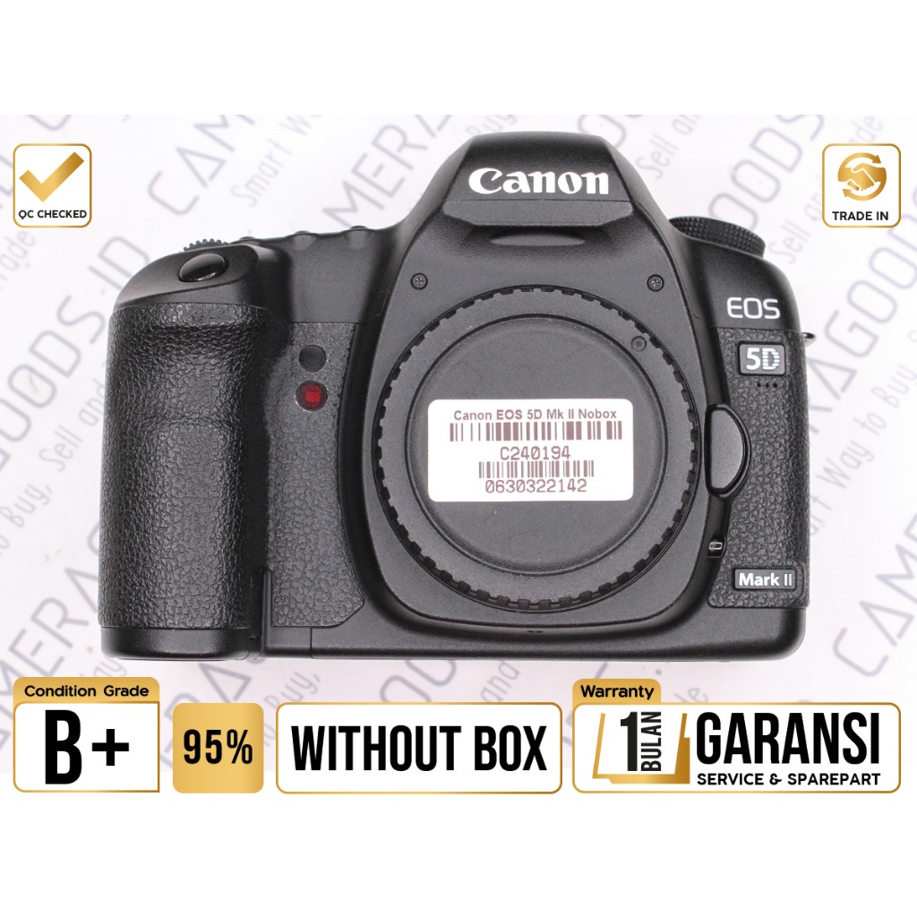 Canon EOS 5D Mark II DSLR Full Frame Camera Body Only - Grade B+ - C240194 Kamera Profesional Digita