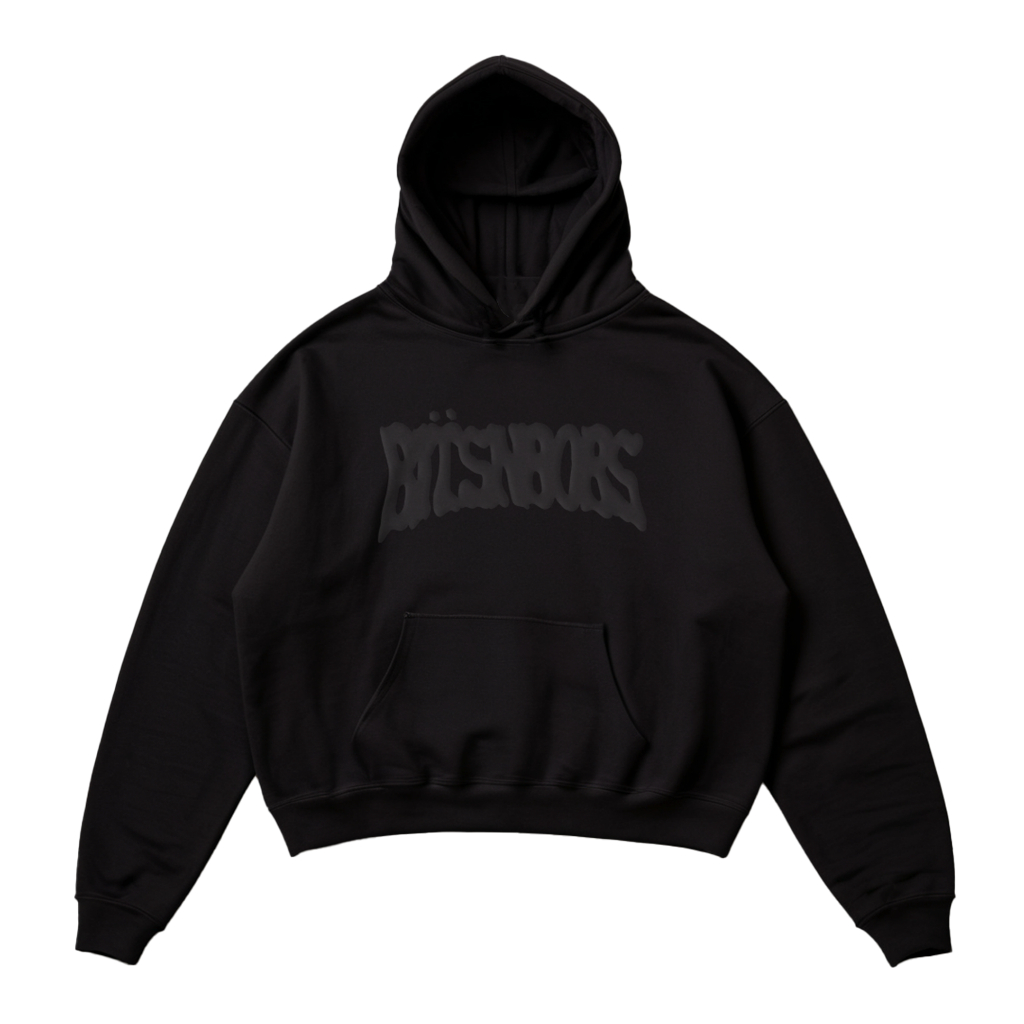 Bitsnbobs76 Hoodie Boxy Oversize 330GSM Bent Black