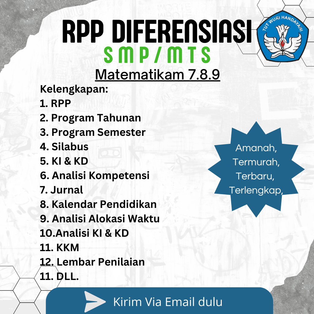 

RPP DIFERENSIASI MATEMATIKA SMP/MTS KELAS 7,8,9 KURIKULUM 2013