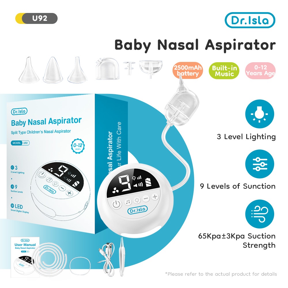 Dr.isla Penyedot Ingus Bayi 3 Tingkat Hisap Sedot Ingus Bayi Fungsi Musik Dilengkapi Dengan Kotak Pe