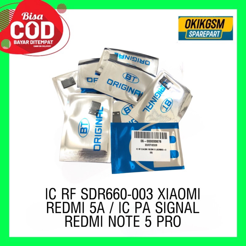 IC RF SDR660-003 XIAOMI REDMI 5A / IC PA SIGNAL REDMI NOTE 5 PRO REDMI NOTE 7 SDR660 003 ORI TESTED