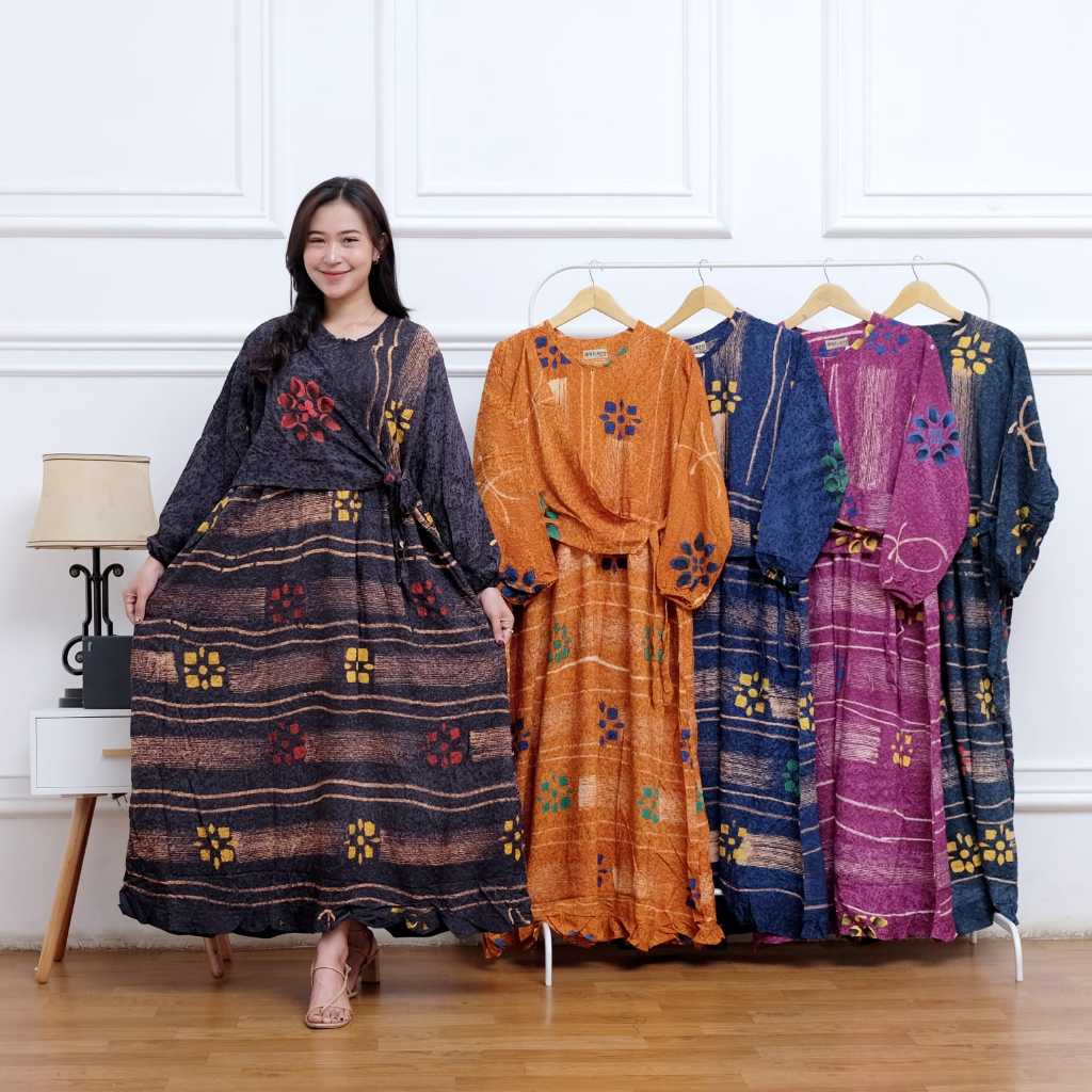 KLARISI | GAMIS BATIK TERBARU | GAMIS SANTUNG KIMONO | GAMIS BATIK CAP BUSUI | LONGDRESS BATIK | DRE