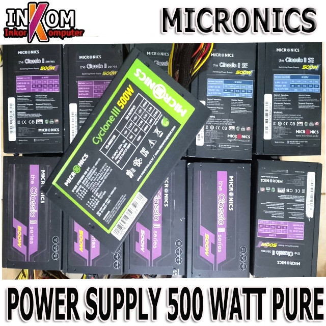 PSU Power Supply 500Watt / 500Watt 80+ / 550Watt PSU 500W/500W 80+ Pure