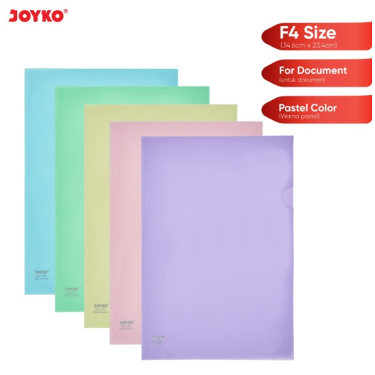 

Map L Plastik Bening / Clear Sleeves JOYKO CS-11-F4 Pastel Color