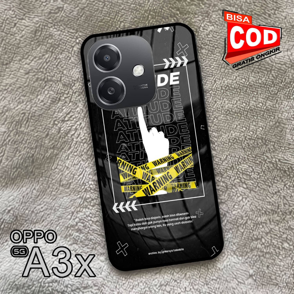 Softcase Glass Kaca | Case Kaca | Casing Kaca | OPPO A3X [S72]
