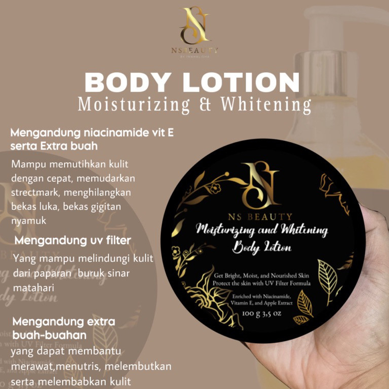 HB LOTION PEMUTIH TERAMPUH 10x EKSTRA WHITENING NS BEAUTY BPOM