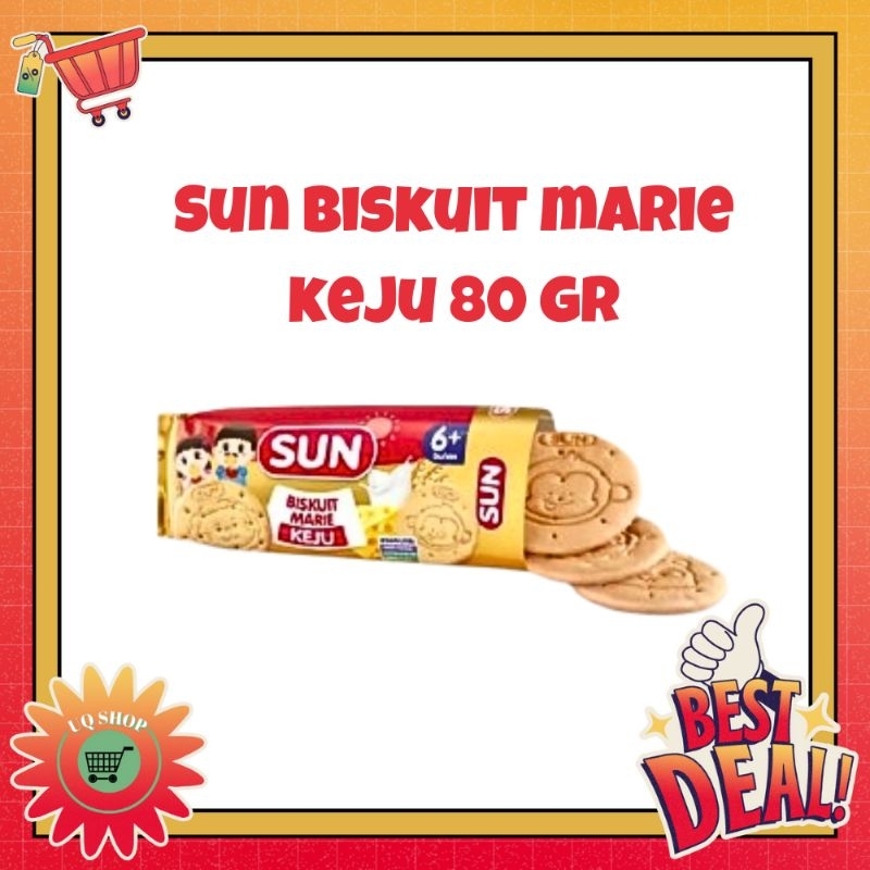 

SUN Biskuit Marie Keju 80 gr Sun Biskuit Regal