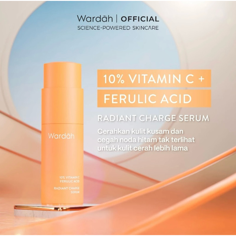 WARDAH 10% Vitamin C + Ferulic Acid Radiant Charge Serum / wardah vitamin c serum / wardah 10% vitam