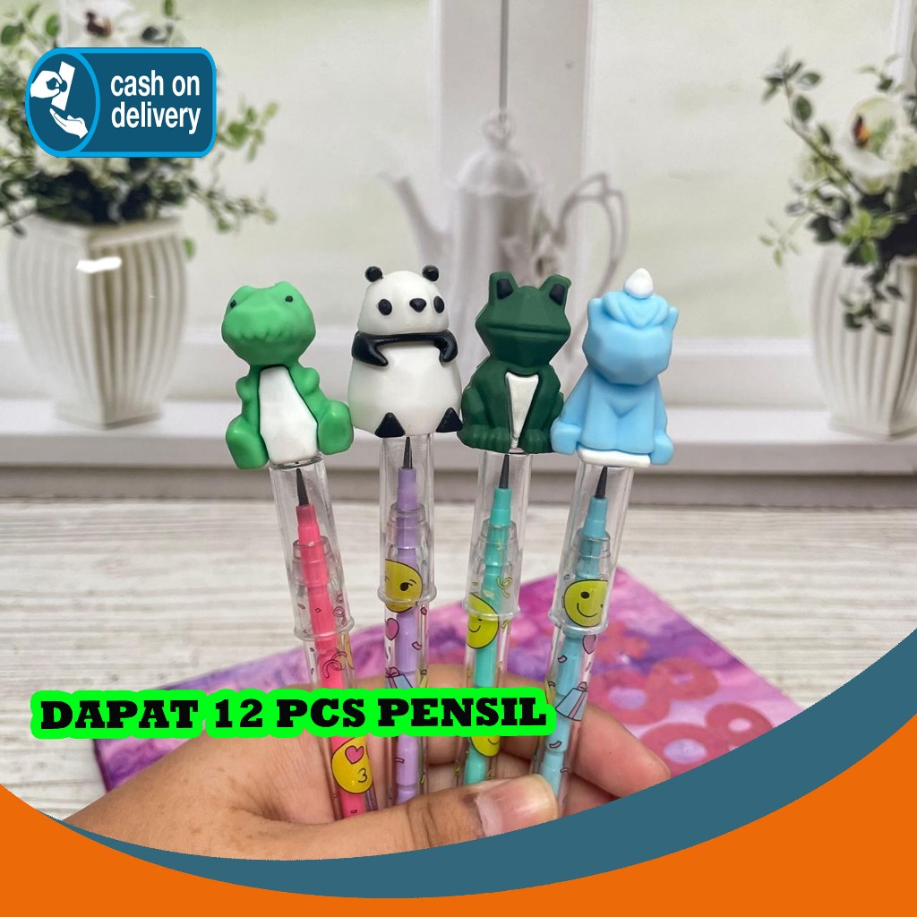 

SELUSIN (12 PCS) PENSIL SUSUN ANIMAL PNS-1445 KARAKTER HEWAN ZOO BENSIA PELURU REFILL BISA ISI ULANG KARAKTER UNIK MURAH PENCIL ALAT TULIS KANTOR SEKOLAH MURAH TERMURAH COD