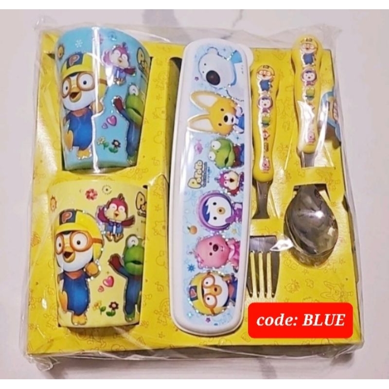 sendok makan pororo gelas minum pororo gelas minum anak pororo dining set botol minum pororo botol m