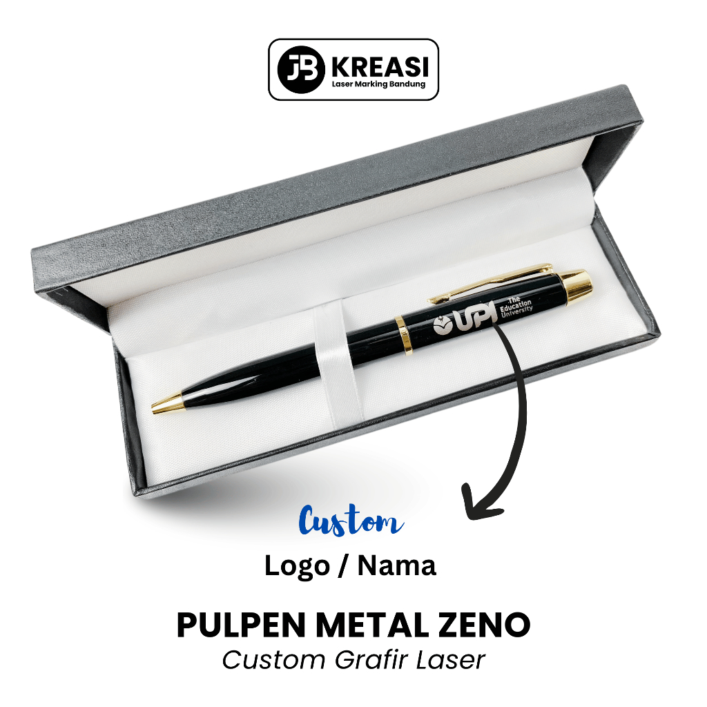 

Custom Pulpen Zeno Premium Cetak Grafir Laser + Gift Box / Pen Metal / Ballpoint Promosi