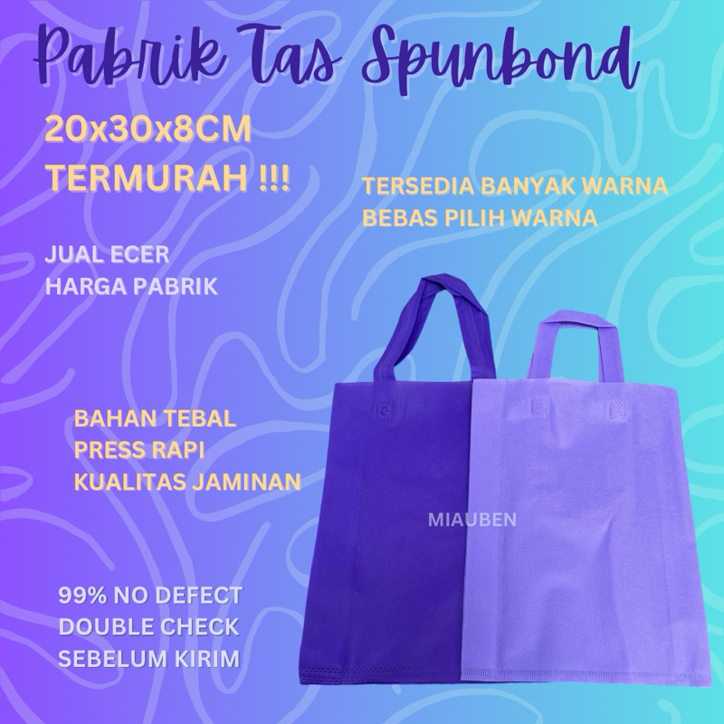 

Goodiebag kecil 20x30x8cm 75gsm tas spunbond kecil mini