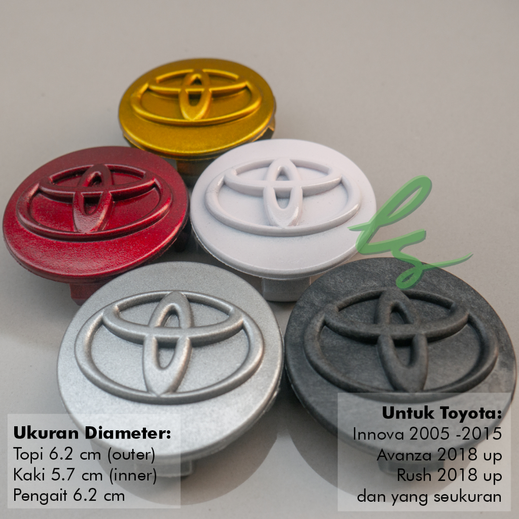 COVER DOP VELG INNOVA LAMA 2005 2006 2007 2008 2009 - 2015 AVANZA VELOZ 2018 UP RUSH 2018 UP 6.2 CM