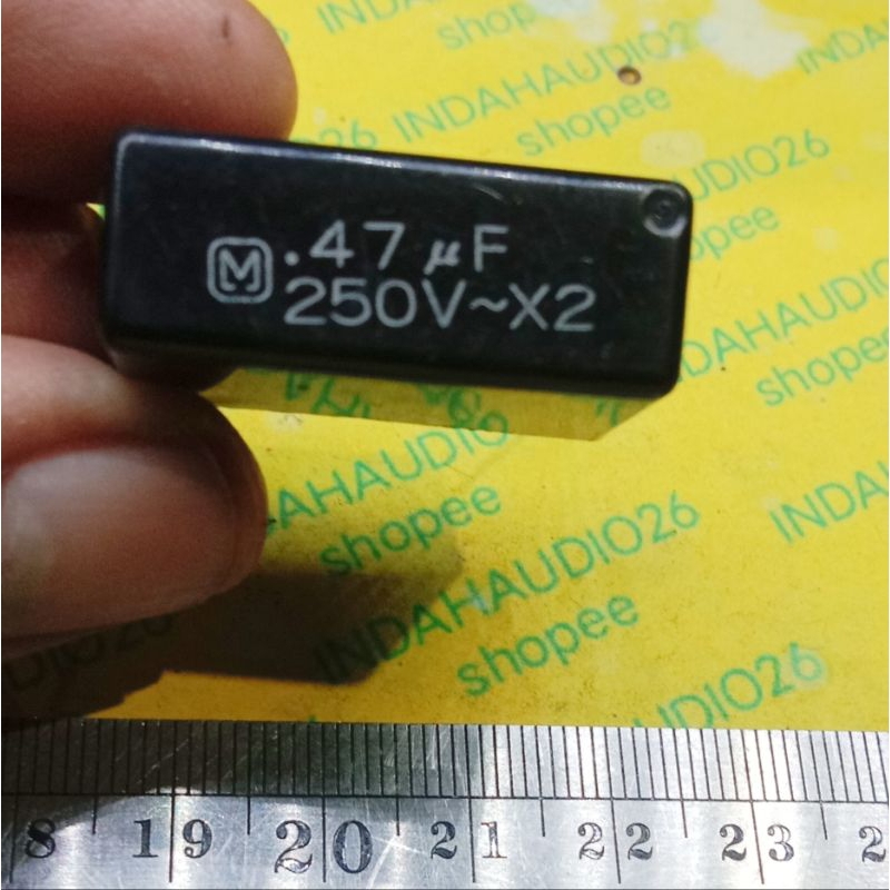 PANASONIC 474 250V 28mm M .47UF 250v x2 470n 470nf mkm capasitor kapasitor  470 n nf   mkp mkt bukan