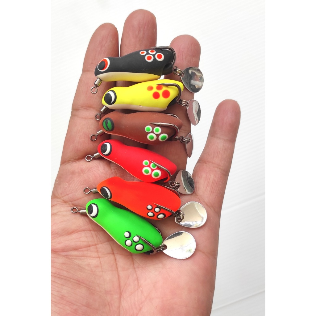 UMPAN SOFT FROG 3.8 cm UMPAN CASTING SOFT FROG MONCROT  5 GRAM