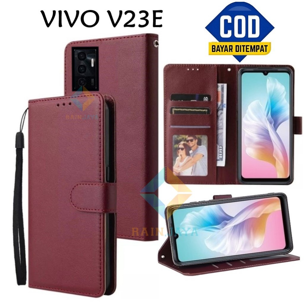 Flip Case VIVO V23E Leather Case Premium Flip Cover Wallet