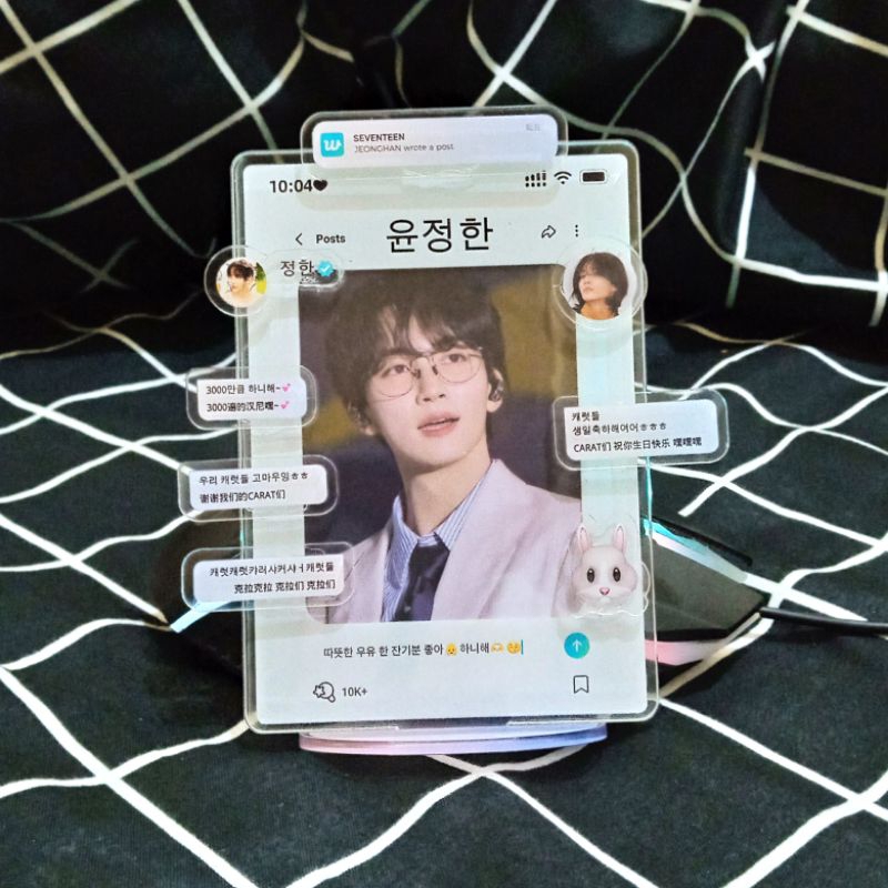 Standee Acrylic Photocard Seventeen standee bahan akrilik weverse version