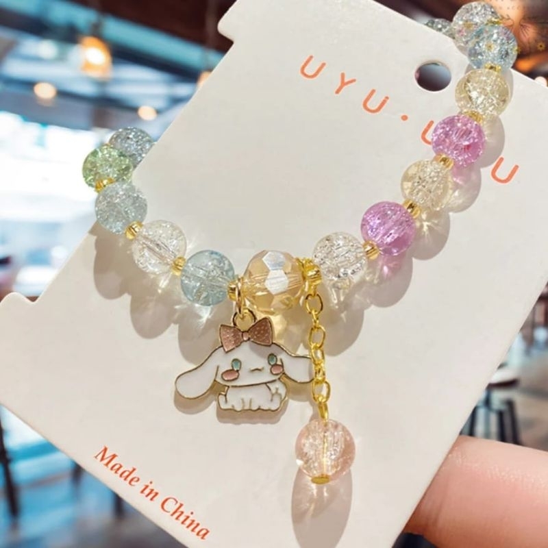 Gelang sanrio gelang manik akrilik karakter sanrio gelang anak manik kristal