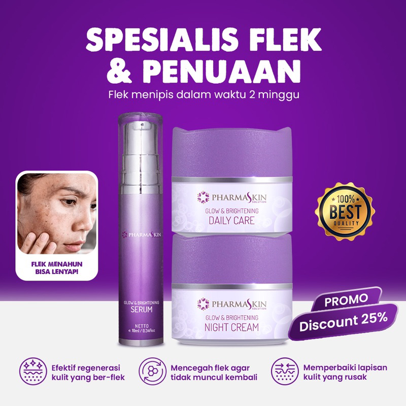 Cream flek hitam membandel bpom By Pharmaskin Solution Intensive Flek Daily Pharmaskin Paket Flek