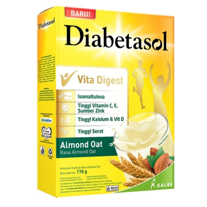 

Diabetasol Minuman Serbuk Almond Oat 170 gram