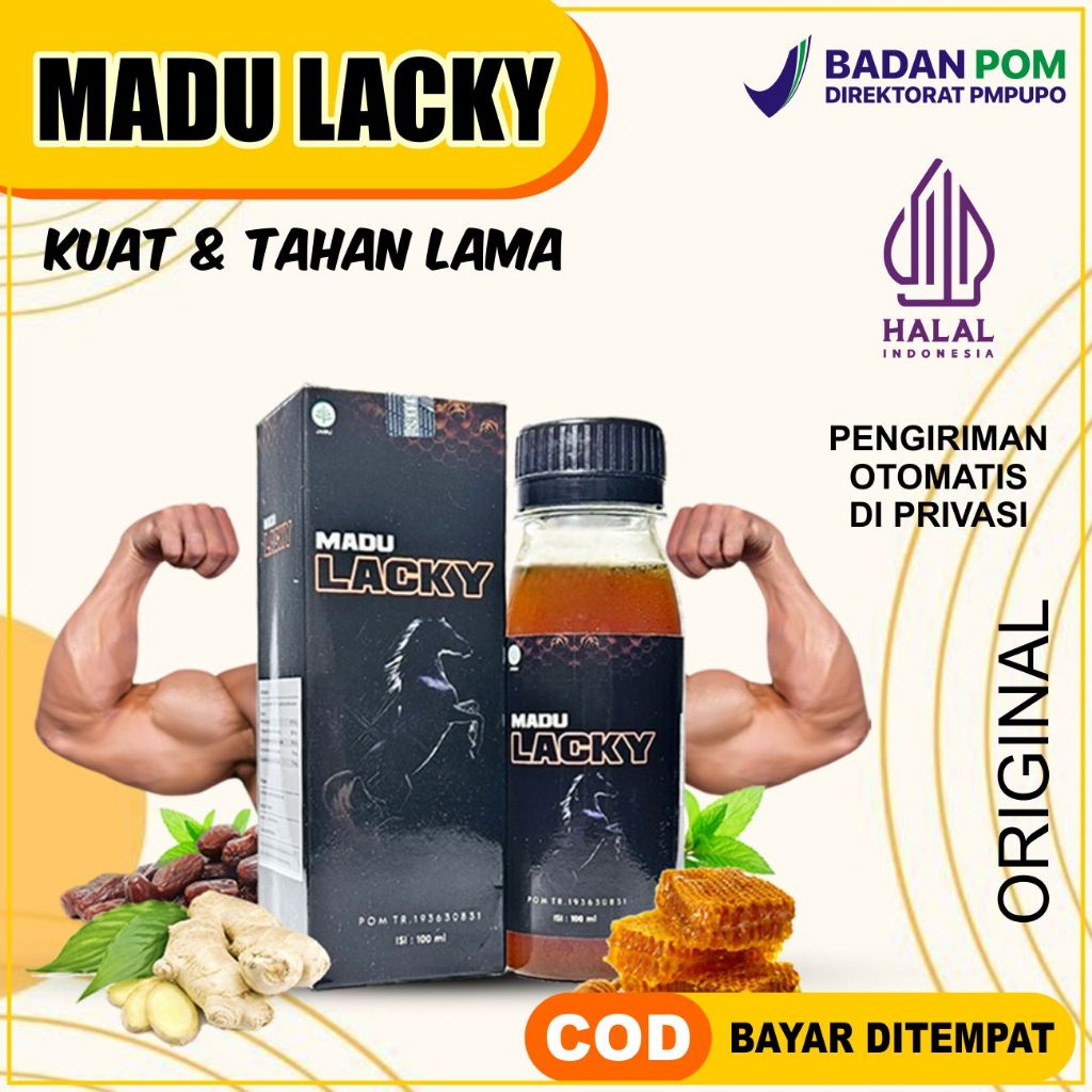 (TERLARIS) MADU LACKY ORIGINAL Madukuat Pria Suplemen Penambah Durasi Herbal Kesejahteraan Bpom