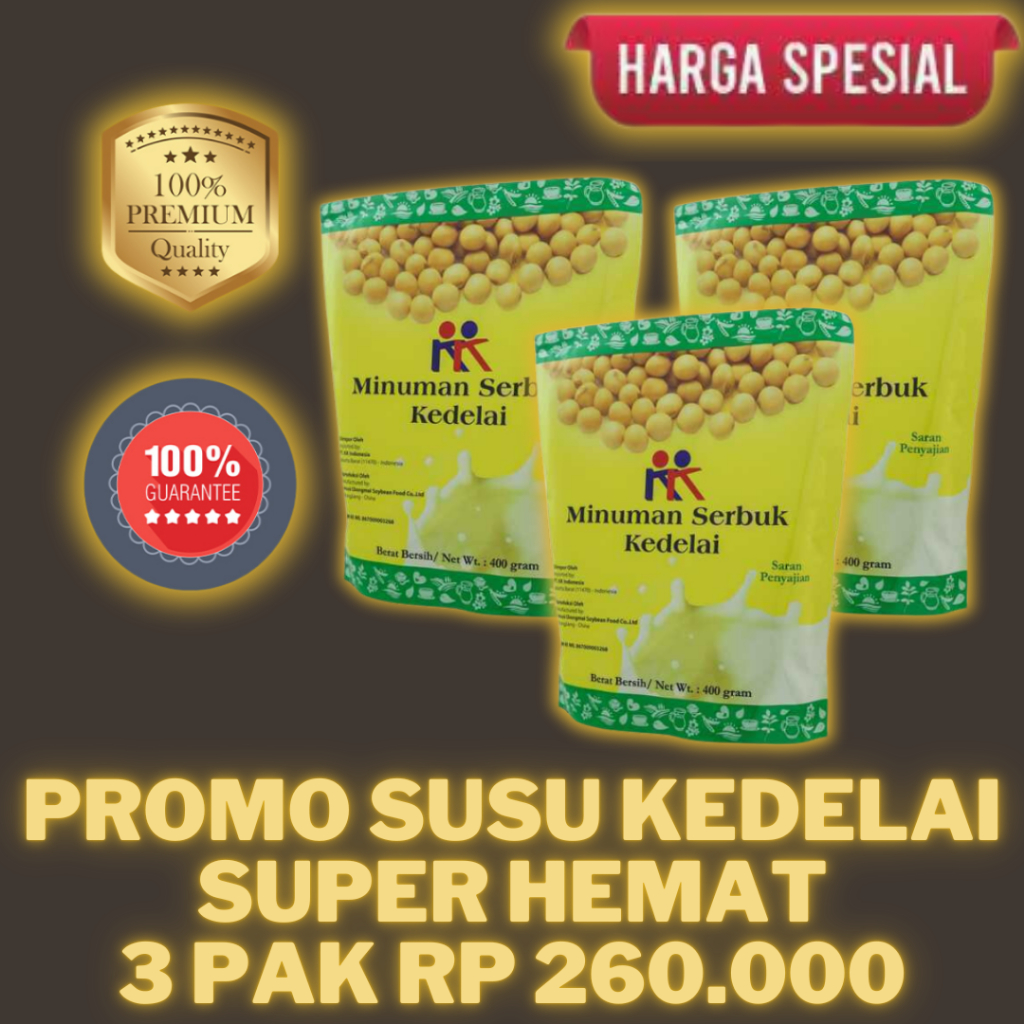 

KK Minuman Serbuk Kedelai (Soya Bean) 400g nutrisi untuk kesehatan Penambah Berat Badan KK Indonesia