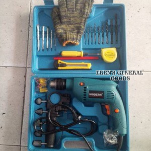 TERMURAH! Set Mesin Bor Kayu Beton Dan Besi Serbaguna Daya Listrik 550 Watt