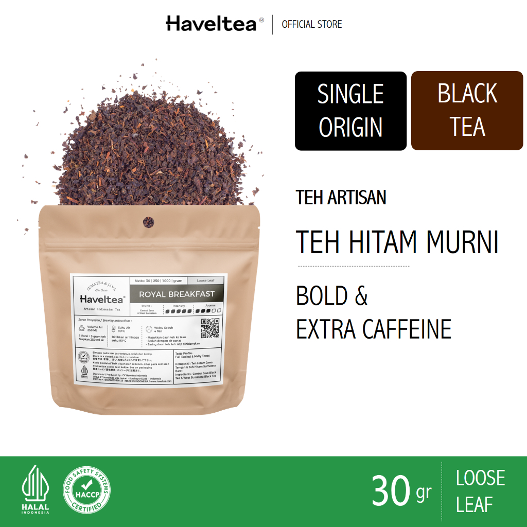 

ROYAL BREAKFAST | Small Pouch | Haveltea | Teh Hitam | Loose Leaf