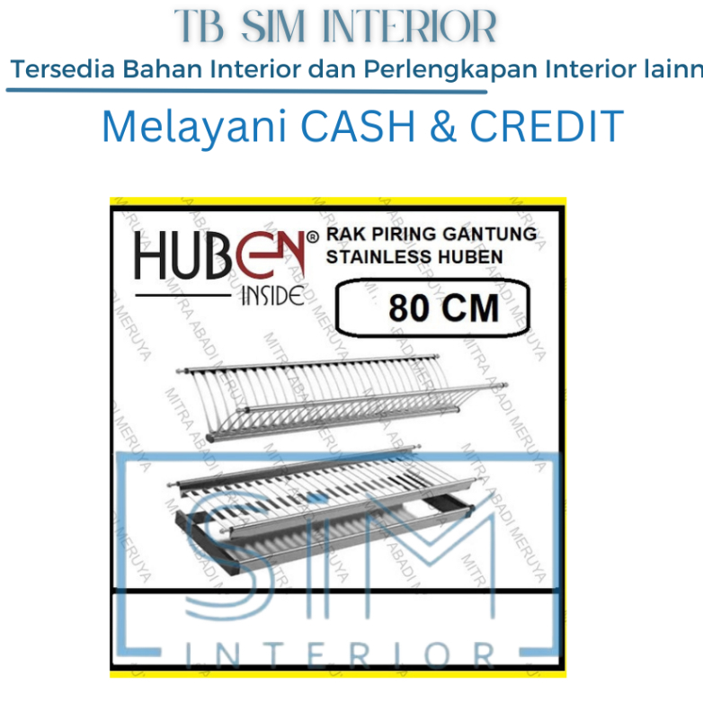 RAK PIRING GANTUNG HUBEN SS 80 CM