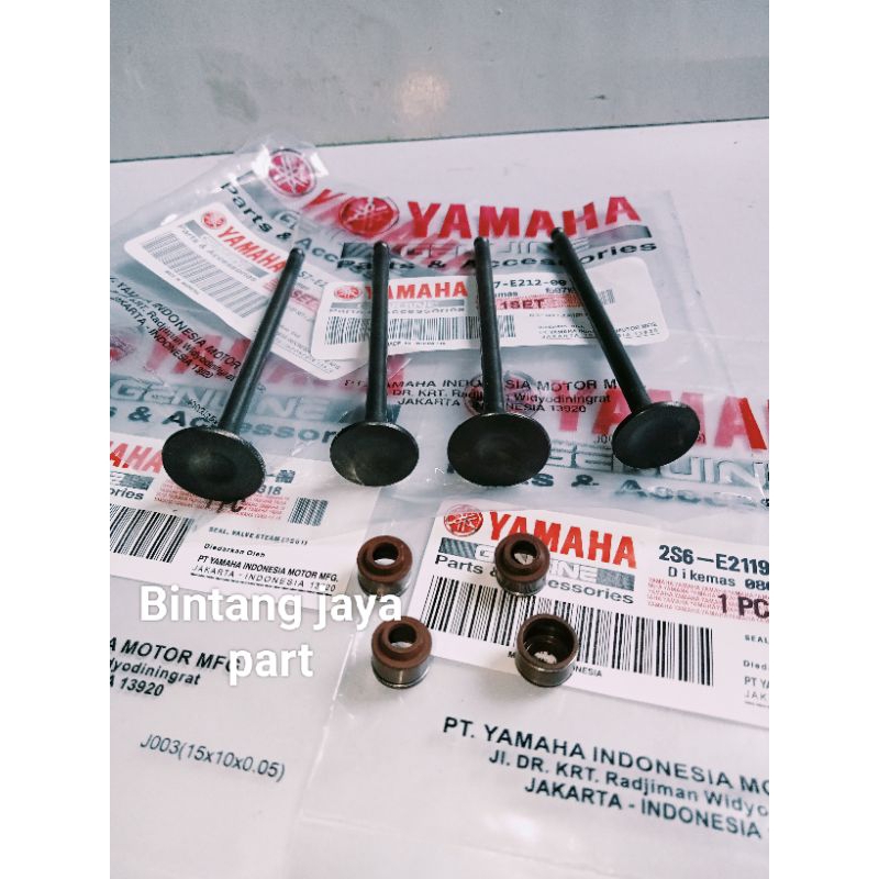 Payung klep+Sil klep set isi 4 + Sil 4 pc Yamaha Vixion Old/New,Jupiter MX old/MX New