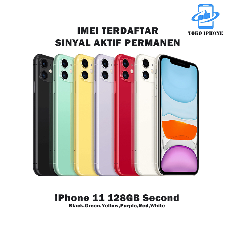 iPhone 11 128GB Second Original 100% Fullset Mulus/iPhone bekas Tersedia di toko 11-13Pro Max/iphone