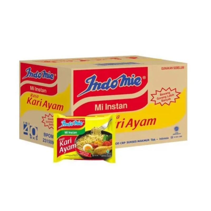

Indomie Instan Rasa Kari Ayam (1 Dus isi 40 pcs)