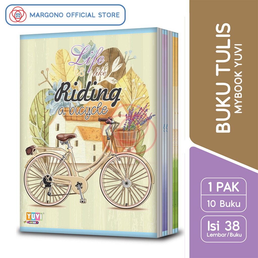 

My Book Yuvi Buku Tulis Vintage Bike Aestetik Korea 38 Lembar - 10 Buku