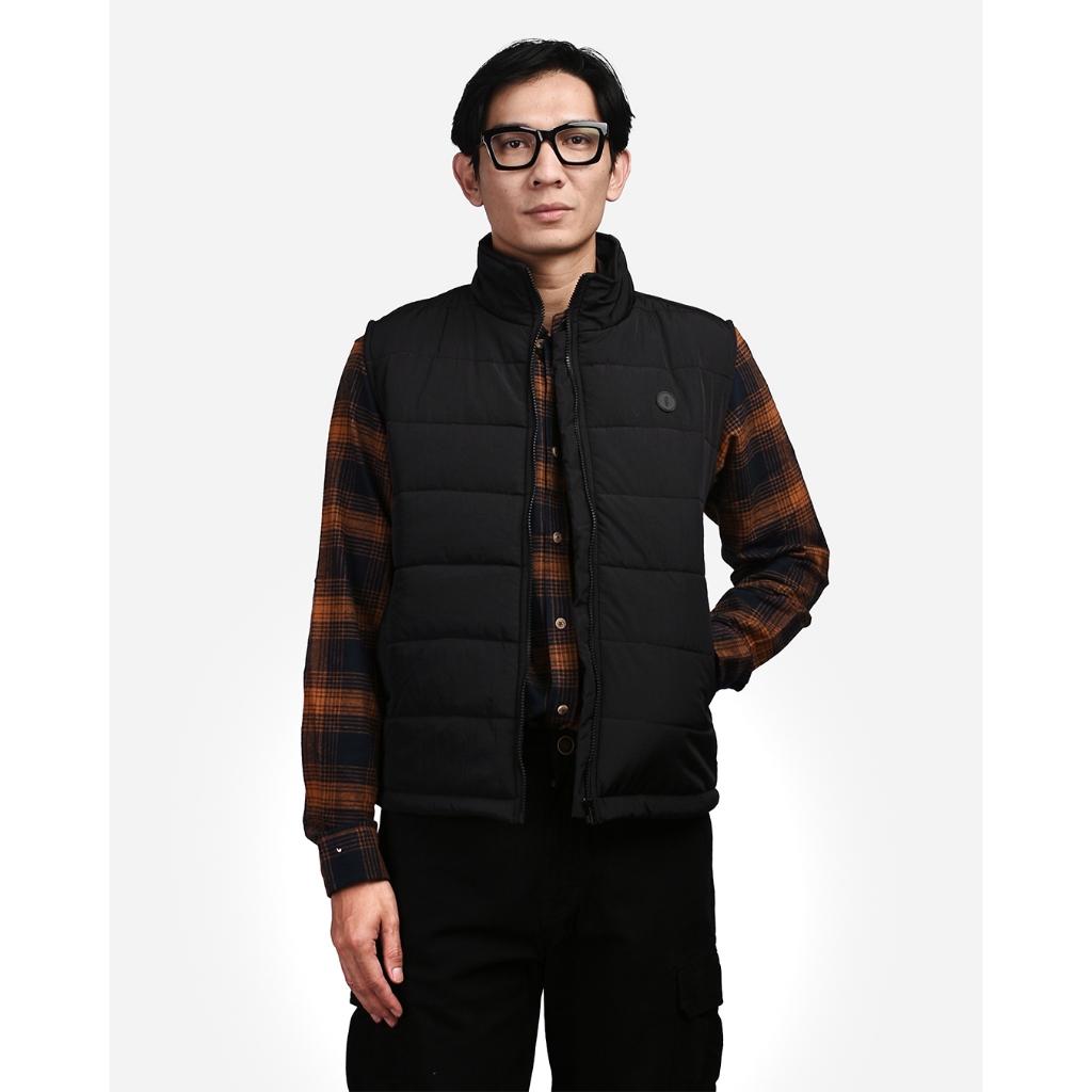 bestpromo warning clothing - belfort vest jaket rompi warna hitam navy beige olive crinkle rompi