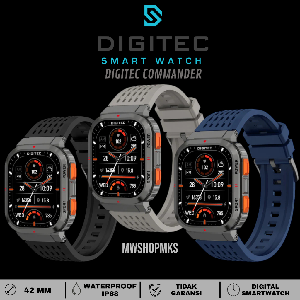 Jam Tangan Digitec Commander Original Jam Tangan Touch Screen Smartwatch