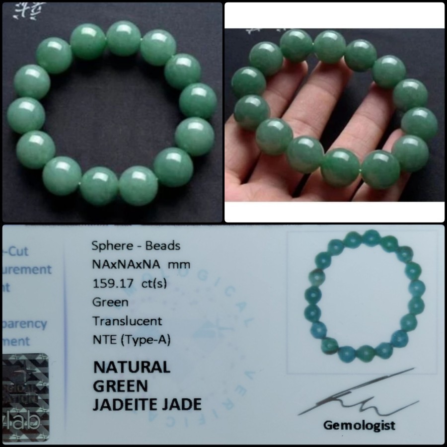 Gelang Giok Fei Cui Burma Asli Type A