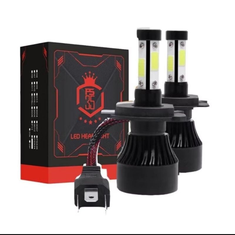 Lampu LED Depan/Lampu Utama X7 COB 4 SISI MOBIL H4