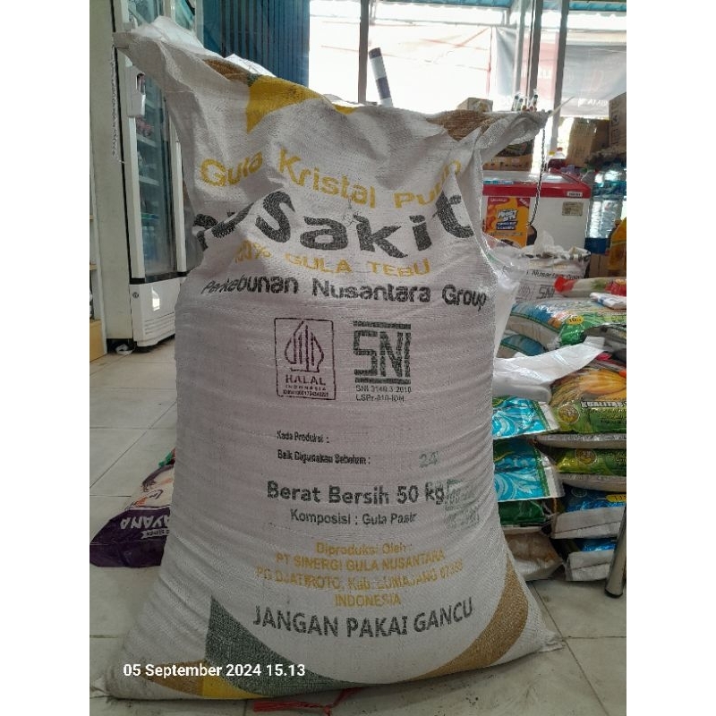 

Gula Pasir Lokal Walini/Semboro/Nusakita 50kg Manis 1 Karung