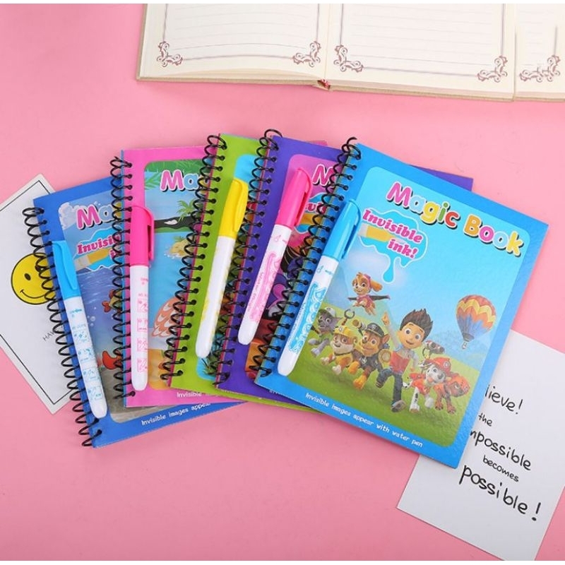 

Buku Gambar Magic Book Karakter Kartun Free Pulpen