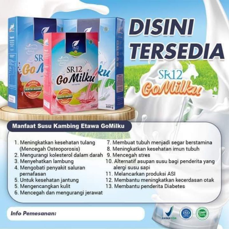 

GOMILKU SR12 susu etawa ori 200gr