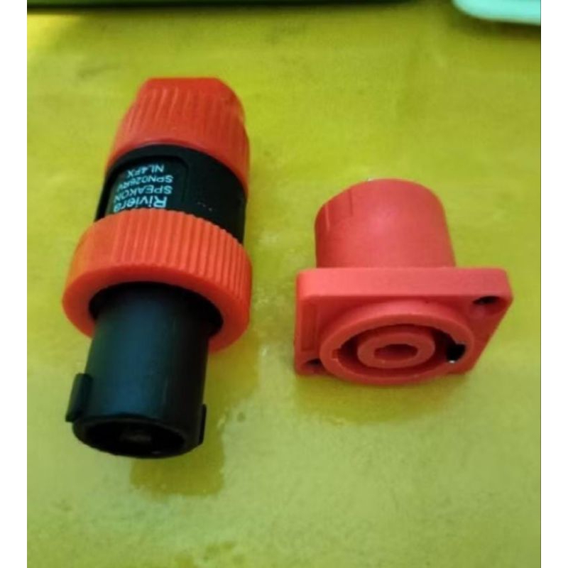 Jack spikon/soket spikon speaker 1set