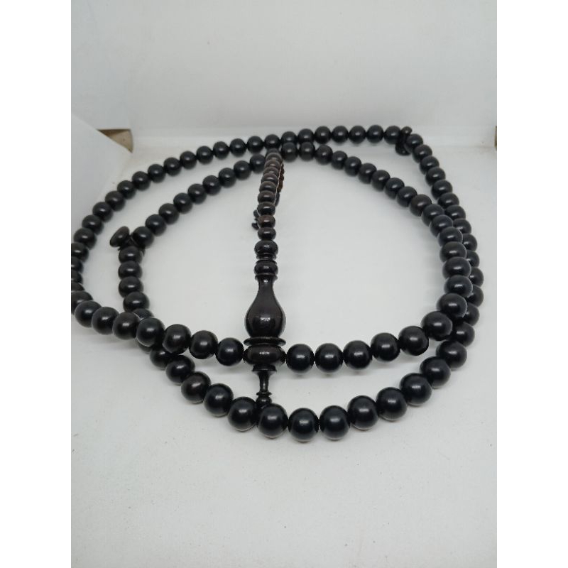 tasbeh galih kelor dim 10mm/tasbih  kayu hitam