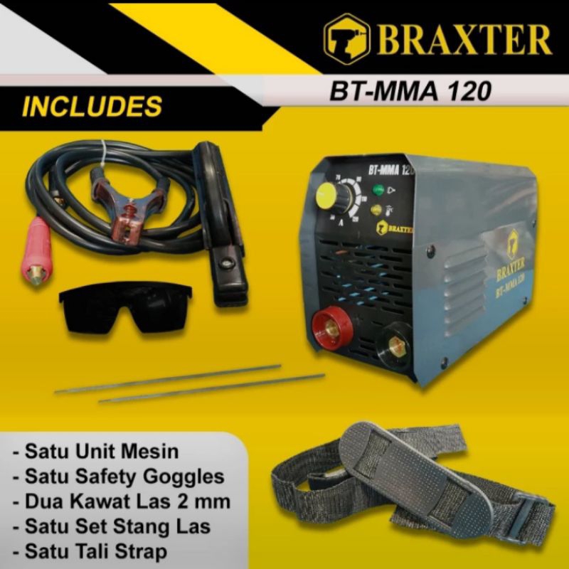 MESIN LAS BRAXTER 450 WATT MESIN LAS INVERTER 120A TRAVO LAS LISTRIK 450 WATT