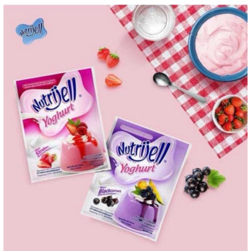 

Nutrijell Yoghurt Nutrijel Yogurt Blackcurrant dan Strawberry 35 Gram 1 BOX 12 PCS