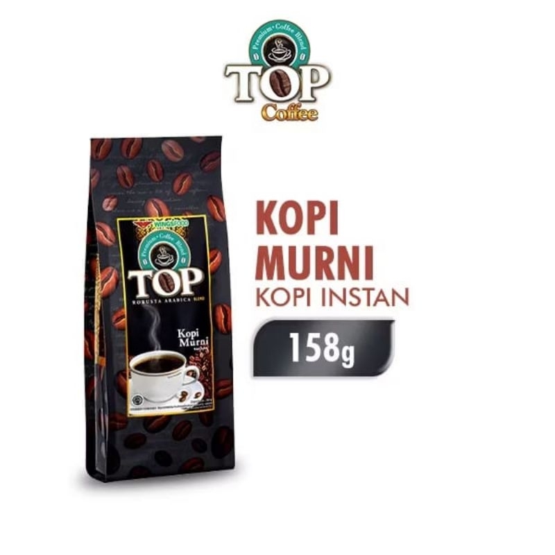 

Top Coffee Kopi Murni pack 158g, Top Coffe Toraja 158g Free Gelas