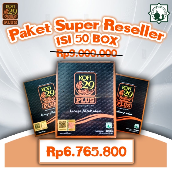 

Kofi 29 Plus kopi bubuk Tenaga Fitrah Alam isi 50 box DARI HERBAL ALAMI BERKUALITAS