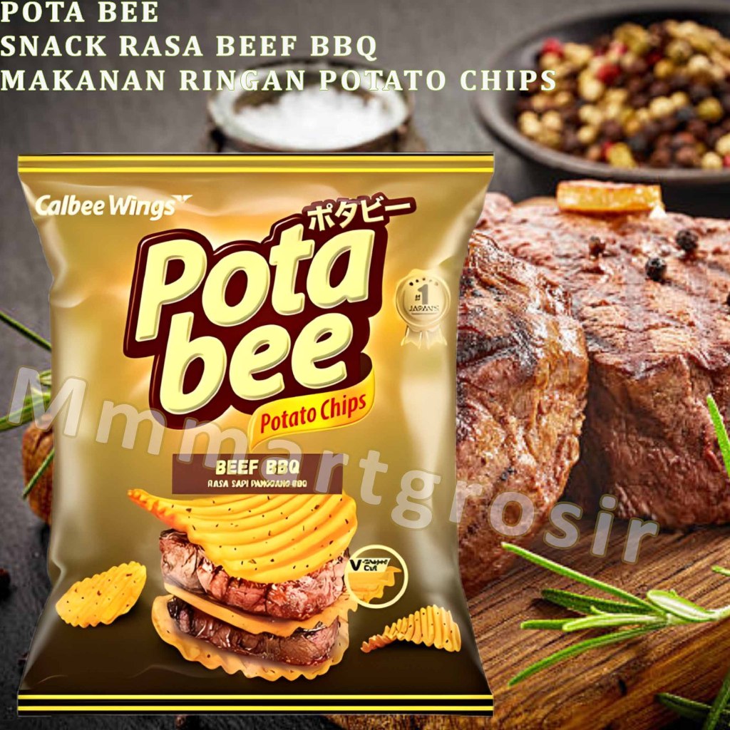 

Potabee / Snack Potato Chips / Snack Rasa Beef BBQ / 35gr